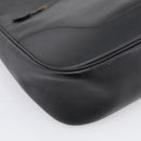 HERMES Trim Shoulder Bag Leather Black Gold Tone Auth bs37822-12