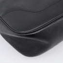 HERMES Trim Shoulder Bag Leather Black Gold Tone Auth bs37822-14