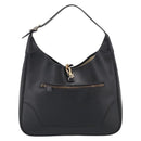 HERMES Trim Shoulder Bag Leather Black Gold Tone Auth bs37822-2