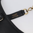 HERMES Trim Shoulder Bag Leather Black Gold Tone Auth bs37822-22