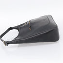 HERMES Trim Shoulder Bag Leather Black Gold Tone Auth bs37822-4