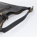 HERMES Trim Shoulder Bag Leather Black Gold Tone Auth bs37822-7