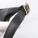 HERMES Trim Shoulder Bag Leather Black Gold Tone Auth bs37822-8
