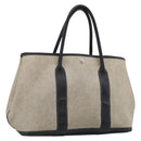 HERMES Garden Party PM Tote Bag Tower Ash Beige Silver Auth bs37823-1