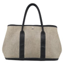 HERMES Garden Party PM Tote Bag Tower Ash Beige Silver Auth bs37823-2