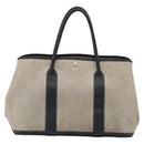 HERMES Garden Party PM Tote Bag Tower Ash Beige Silver Auth bs37823-3