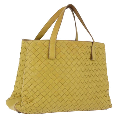 Bottega Veneta INTRECCIATO Hand Bag Leather Yellow Auth bs37824