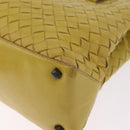 Bottega Veneta INTRECCIATO Hand Bag Leather Yellow Auth bs37824-13