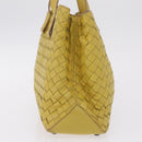 Bottega Veneta INTRECCIATO Hand Bag Leather Yellow Auth bs37824-4