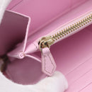 VERSACE Medusa Long Wallet Leather Pink Gold Tone Auth bs37826-17