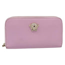 VERSACE Medusa Long Wallet Leather Pink Gold Tone Auth bs37826-2