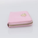 VERSACE Medusa Long Wallet Leather Pink Gold Tone Auth bs37826-5