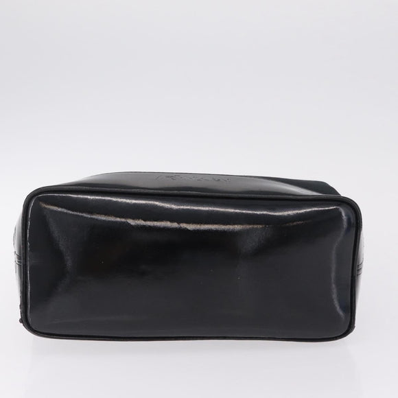 Saint Laurent Tote Bag Canvas Black Gold Tone Auth bs37831