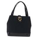 Saint Laurent Tote Bag Canvas Black Gold Tone Auth bs37831-2