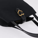 Saint Laurent Tote Bag Canvas Black Gold Tone Auth bs37831-6