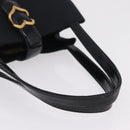 Saint Laurent Tote Bag Canvas Black Gold Tone Auth bs37831-7