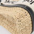Chloe Woody Hand Bag Raffia 2way Beige Gold Tone Auth bs37833A-14