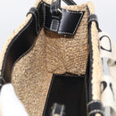 Chloe Woody Hand Bag Raffia 2way Beige Gold Tone Auth bs37833A-19