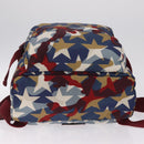 Valentino Backpack Nylon Blue Red Auth bs37834A-13