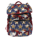 Valentino Backpack Nylon Blue Red Auth bs37834A-2