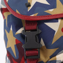 Valentino Backpack Nylon Blue Red Auth bs37834A-20