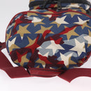 Valentino Backpack Nylon Blue Red Auth bs37834A-6