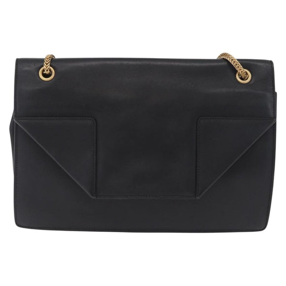 Saint Laurent Betty Chain Shoulder Bag Leather Black Gold 314515 Auth bs37835