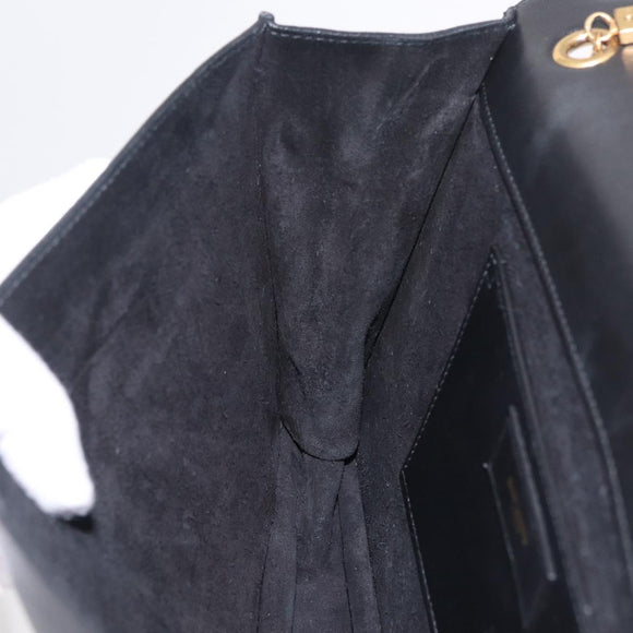 Saint Laurent Betty Chain Shoulder Bag Leather Black Gold 314515 Auth bs37835
