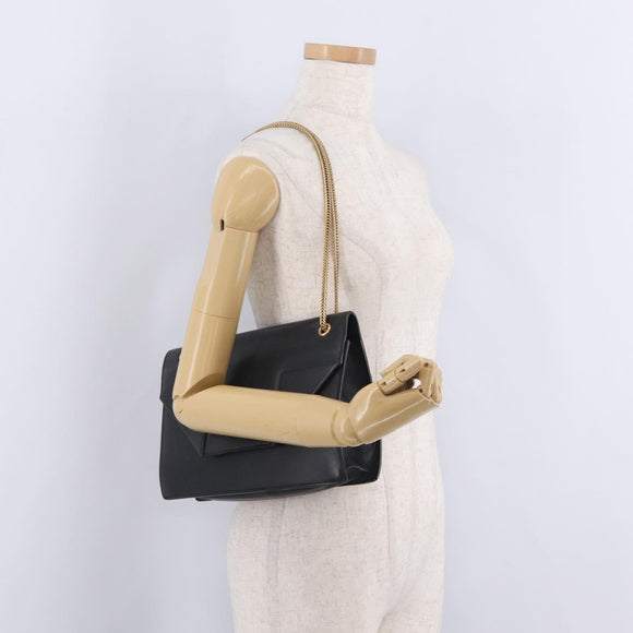Saint Laurent Betty Chain Shoulder Bag Leather Black Gold 314515 Auth bs37835