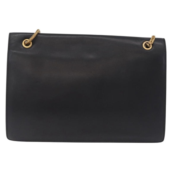 Saint Laurent Betty Chain Shoulder Bag Leather Black Gold 314515 Auth bs37835