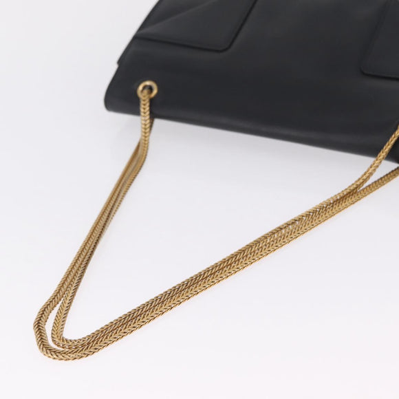 Saint Laurent Betty Chain Shoulder Bag Leather Black Gold 314515 Auth bs37835