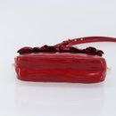 Miu Miu Shoulder Bag Patent Red Gold Tone Auth bs37837-11