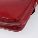 Miu Miu Shoulder Bag Patent Red Gold Tone Auth bs37837-14