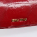 Miu Miu Shoulder Bag Patent Red Gold Tone Auth bs37837-17