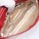 Miu Miu Shoulder Bag Patent Red Gold Tone Auth bs37837-22