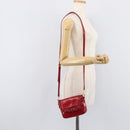 Miu Miu Shoulder Bag Patent Red Gold Tone Auth bs37837-27