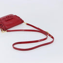 Miu Miu Shoulder Bag Patent Red Gold Tone Auth bs37837-8