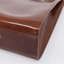 Cartier PANTHERE Tote Bag Patent Brown Silver Auth bs37838-10