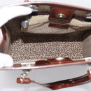 Cartier PANTHERE Tote Bag Patent Brown Silver Auth bs37838-15