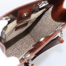 Cartier PANTHERE Tote Bag Patent Brown Silver Auth bs37838-16