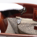 Cartier PANTHERE Tote Bag Patent Brown Silver Auth bs37838-18