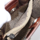 Cartier PANTHERE Tote Bag Patent Brown Silver Auth bs37838-20