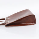 Cartier PANTHERE Tote Bag Patent Brown Silver Auth bs37838-4