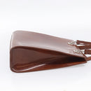 Cartier PANTHERE Tote Bag Patent Brown Silver Auth bs37838-5
