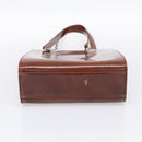 Cartier PANTHERE Tote Bag Patent Brown Silver Auth bs37838-9