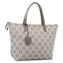 LOEWE Anagram Tote Bag PVC Leather Gray Gold Tone Auth bs37839-1