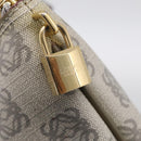 LOEWE Anagram Tote Bag PVC Leather Gray Gold Tone Auth bs37839-14