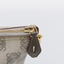 LOEWE Anagram Tote Bag PVC Leather Gray Gold Tone Auth bs37839-15