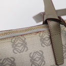 LOEWE Anagram Tote Bag PVC Leather Gray Gold Tone Auth bs37839-16