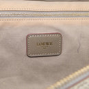 LOEWE Anagram Tote Bag PVC Leather Gray Gold Tone Auth bs37839-18